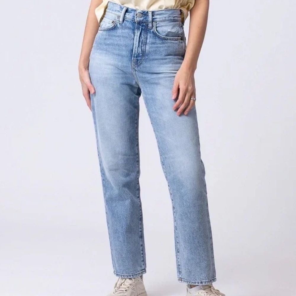 Acne Light Blue Straight Leg Jeans